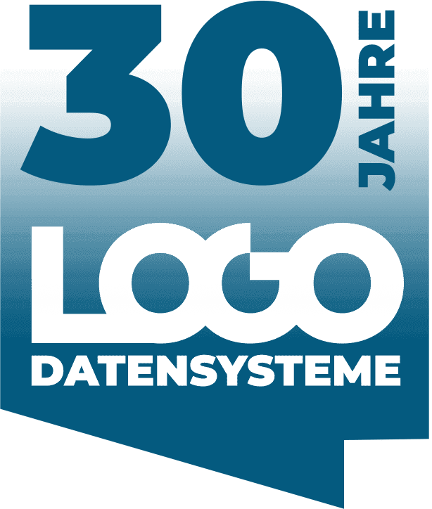 LOGO Datensysteme Firmenlogo mit der Jubiläumsangabe von 30 Jahren